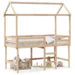 vidaXL Pat etajat cu scară și acoperiș, alb, 90x200 cm, lemn masiv pin vidaXL Pat etajat cu scară și acoperiș, alb, 90x200 cm, lemn masiv pin