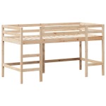 vidaXL Pat etajat cu scară și acoperiș, alb, 80x200 cm, lemn masiv pin vidaXL Pat etajat cu scară și acoperiș, alb, 80x200 cm, lemn masiv pin