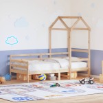 vidaXL Pat de zi cu acoperiș, 90x200 cm, lemn masiv de pin vidaXL Pat de zi cu acoperiș, 90x200 cm, lemn masiv de pin