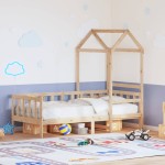 vidaXL Pat de zi cu acoperiș, 80x200 cm, lemn masiv de pin vidaXL Pat de zi cu acoperiș, 80x200 cm, lemn masiv de pin