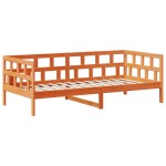 vidaXL Pat de zi cu acoperiș maro ceruit 90x200cm lemn masiv pin vidaXL Pat de zi cu acoperiș maro ceruit 90x200cm lemn masiv pin