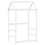 vidaXL Set pat de zi/bancă cu acoperiș alb 80x200 cm lemn masiv de pin