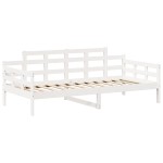 vidaXL Pat de zi cu acoperiș, alb, 80x200 cm, lemn masiv de pin vidaXL Pat de zi cu acoperiș, alb, 80x200 cm, lemn masiv de pin