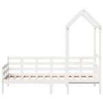vidaXL Pat de zi cu acoperiș, alb, 80x200 cm, lemn masiv de pin vidaXL Pat de zi cu acoperiș, alb, 80x200 cm, lemn masiv de pin