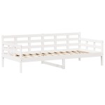vidaXL Pat de zi cu acoperiș, alb, 80x200 cm, lemn masiv de pin vidaXL Pat de zi cu acoperiș, alb, 80x200 cm, lemn masiv de pin