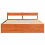 vidaXL Cadru de pat fără saltea, maro ceruit 180x200 cm lemn masiv pin vidaXL Cadru de pat fără saltea, maro ceruit 180x200 cm lemn masiv pin