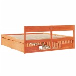 vidaXL Cadru de pat fără saltea, maro ceruit 180x200 cm lemn masiv pin vidaXL Cadru de pat fără saltea, maro ceruit 180x200 cm lemn masiv pin