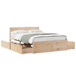 vidaXL Cadru de pat fără saltea, 120x190 cm, lemn masiv pin vidaXL Cadru de pat fără saltea, 120x190 cm, lemn masiv pin