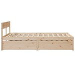 vidaXL Cadru de pat fără saltea, 120x190 cm, lemn masiv pin vidaXL Cadru de pat fără saltea, 120x190 cm, lemn masiv pin