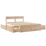 vidaXL Cadru de pat fără saltea, 120x190 cm, lemn masiv pin vidaXL Cadru de pat fără saltea, 120x190 cm, lemn masiv pin