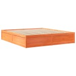 vidaXL Cadru de pat fără saltea, maro ceruit 180x200 cm lemn masiv pin vidaXL Cadru de pat fără saltea, maro ceruit 180x200 cm lemn masiv pin