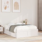 vidaXL Cadru de pat fără saltea, alb, 120x200 cm, lemn masiv pin vidaXL Cadru de pat fără saltea, alb, 120x200 cm, lemn masiv pin
