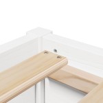 vidaXL Cadru de pat fără saltea, alb, 140x190 cm, lemn masiv de pin