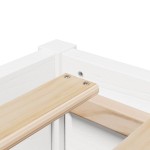 vidaXL Cadru de pat fără saltea, alb, 135x190 cm, lemn masiv de pin vidaXL Cadru de pat fără saltea, alb, 135x190 cm, lemn masiv de pin