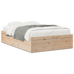 vidaXL Cadru de pat fără saltea, 120x190 cm, lemn masiv pin vidaXL Cadru de pat fără saltea, 120x190 cm, lemn masiv pin
