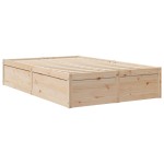 vidaXL Cadru de pat fără saltea, 120x190 cm, lemn masiv pin vidaXL Cadru de pat fără saltea, 120x190 cm, lemn masiv pin