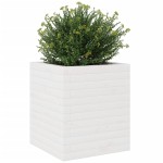 vidaXL Jardinieră de grădină, alb, 40x40x46 cm, lemn masiv de pin vidaXL Jardinieră de grădină, alb, 40x40x46 cm, lemn masiv de pin