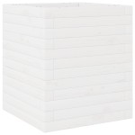 vidaXL Jardinieră de grădină, alb, 40x40x46 cm, lemn masiv de pin vidaXL Jardinieră de grădină, alb, 40x40x46 cm, lemn masiv de pin