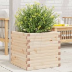 vidaXL Jardinieră de grădină, 50x50x46 cm, lemn masiv de pin vidaXL Jardinieră de grădină, 50x50x46 cm, lemn masiv de pin