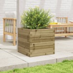 vidaXL Jardinieră de grădină, 50x50x46 cm, lemn de pin impregnat vidaXL Jardinieră de grădină, 50x50x46 cm, lemn de pin impregnat