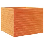 vidaXL Jardinieră de grădină, maro ceruit, 60x60x46 cm, lemn masiv pin