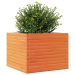 vidaXL Jardinieră de grădină, maro ceruit, 60x60x46 cm, lemn masiv pin