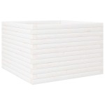 vidaXL Jardinieră de grădină, alb, 70x70x46 cm, lemn masiv de pin vidaXL Jardinieră de grădină, alb, 70x70x46 cm, lemn masiv de pin