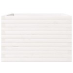 vidaXL Jardinieră de grădină, alb, 70x70x46 cm, lemn masiv de pin vidaXL Jardinieră de grădină, alb, 70x70x46 cm, lemn masiv de pin