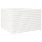 vidaXL Jardinieră de grădină, alb, 70x70x46 cm, lemn masiv de pin vidaXL Jardinieră de grădină, alb, 70x70x46 cm, lemn masiv de pin