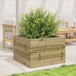 vidaXL Jardinieră de grădină, 70x70x46 cm, lemn de pin impregnat vidaXL Jardinieră de grădină, 70x70x46 cm, lemn de pin impregnat