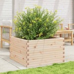 vidaXL Jardinieră de grădină, 80x80x46 cm, lemn masiv de pin