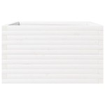 vidaXL Jardinieră de grădină, alb, 80x80x46 cm, lemn masiv de pin vidaXL Jardinieră de grădină, alb, 80x80x46 cm, lemn masiv de pin