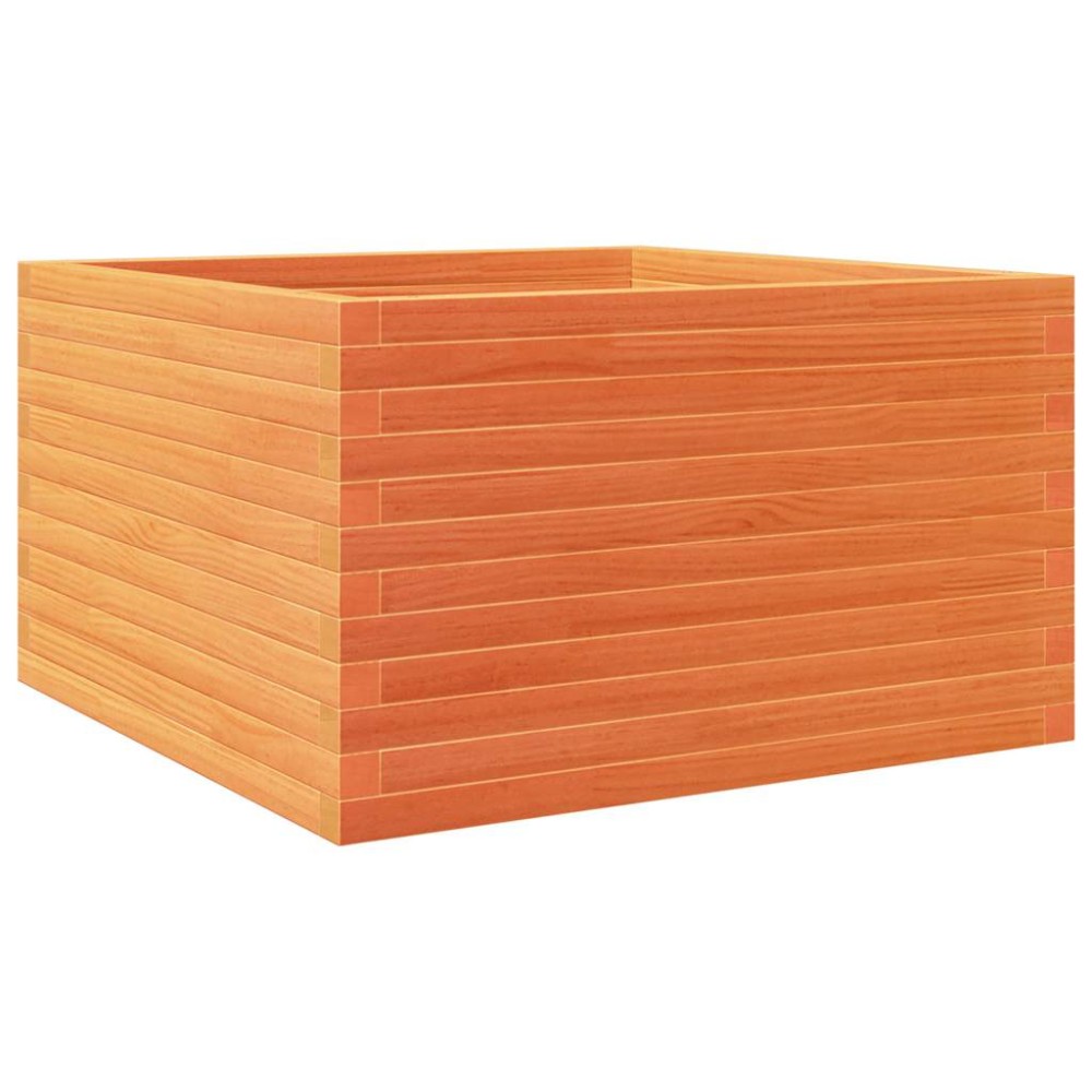 vidaXL Jardinieră de grădină, maro ceruit, 80x80x46 cm, lemn masiv pin
