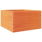 vidaXL Jardinieră de grădină, maro ceruit, 80x80x46 cm, lemn masiv pin