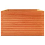 vidaXL Jardinieră de grădină, maro ceruit, 80x80x46 cm, lemn masiv pin