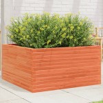vidaXL Jardinieră de grădină, maro ceruit, 90x90x46 cm, lemn masiv pin vidaXL Jardinieră de grădină, maro ceruit, 90x90x46 cm, lemn masiv pin