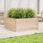 vidaXL Jardinieră de grădină, 100x100x46 cm, lemn masiv de pin vidaXL Jardinieră de grădină, 100x100x46 cm, lemn masiv de pin