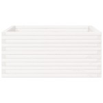 vidaXL Jardinieră de grădină, alb, 100x100x46 cm, lemn masiv de pin vidaXL Jardinieră de grădină, alb, 100x100x46 cm, lemn masiv de pin