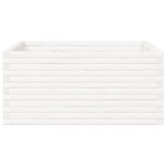 vidaXL Jardinieră de grădină, alb, 100x100x46 cm, lemn masiv de pin vidaXL Jardinieră de grădină, alb, 100x100x46 cm, lemn masiv de pin
