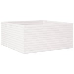 vidaXL Jardinieră de grădină, alb, 100x100x46 cm, lemn masiv de pin vidaXL Jardinieră de grădină, alb, 100x100x46 cm, lemn masiv de pin