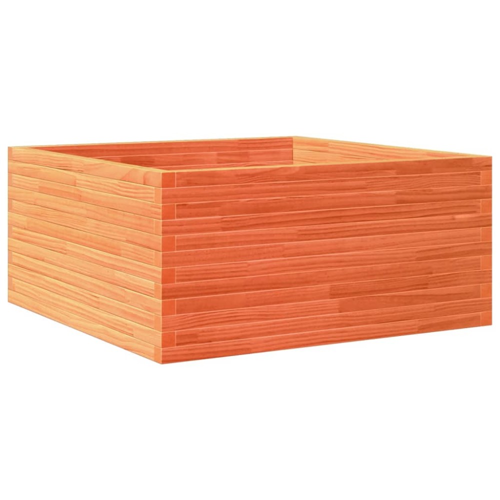 vidaXL Jardinieră grădină, maro ceruit, 100x100x46 cm, lemn masiv pin