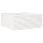 vidaXL Jardinieră de grădină, alb, 110x110x46 cm, lemn masiv de pin vidaXL Jardinieră de grădină, alb, 110x110x46 cm, lemn masiv de pin