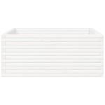 vidaXL Jardinieră de grădină, alb, 110x110x46 cm, lemn masiv de pin vidaXL Jardinieră de grădină, alb, 110x110x46 cm, lemn masiv de pin