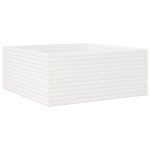 vidaXL Jardinieră de grădină, alb, 110x110x46 cm, lemn masiv de pin vidaXL Jardinieră de grădină, alb, 110x110x46 cm, lemn masiv de pin