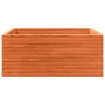 vidaXL Jardinieră grădină, maro ceruit, 110x110x46 cm, lemn masiv pin vidaXL Jardinieră grădină, maro ceruit, 110x110x46 cm, lemn masiv pin
