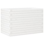 vidaXL Jardinieră de grădină, alb, 70x40x46 cm, lemn masiv de pin vidaXL Jardinieră de grădină, alb, 70x40x46 cm, lemn masiv de pin