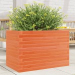 vidaXL Jardinieră grădină, maro ceruit, 70x40x46 cm, lemn masiv pin vidaXL Jardinieră grădină, maro ceruit, 70x40x46 cm, lemn masiv pin