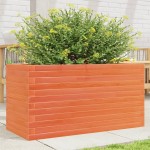 vidaXL Jardinieră grădină, maro ceruit, 90x40x46 cm, lemn masiv pin vidaXL Jardinieră grădină, maro ceruit, 90x40x46 cm, lemn masiv pin
