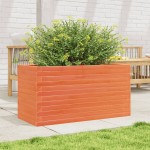 vidaXL Jardinieră grădină, maro ceruit, 90x40x46 cm, lemn masiv pin vidaXL Jardinieră grădină, maro ceruit, 90x40x46 cm, lemn masiv pin