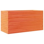 vidaXL Jardinieră grădină, maro ceruit, 90x40x46 cm, lemn masiv pin vidaXL Jardinieră grădină, maro ceruit, 90x40x46 cm, lemn masiv pin